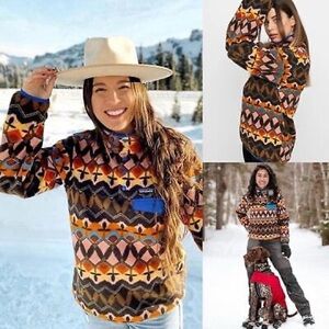 RARE Patagonia Companions Big Anthos Pink Synchilla Fleece - medium